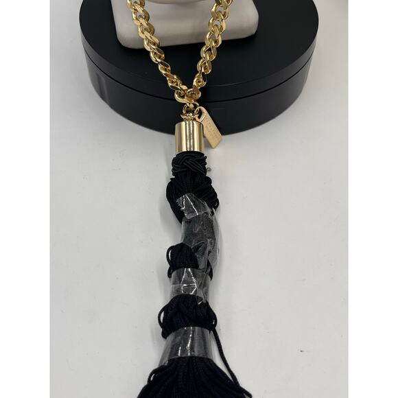 Marc Jacobs Decadence Gold Tone Black Tassel Limited Edition Necklace - Picture 3 of 7
